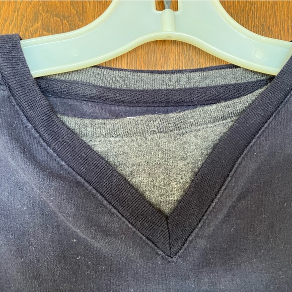 Geoffrey Beene Mens Sleepwear Medium Blue long sleeve with gray neck insert. - Picture 5 of 5